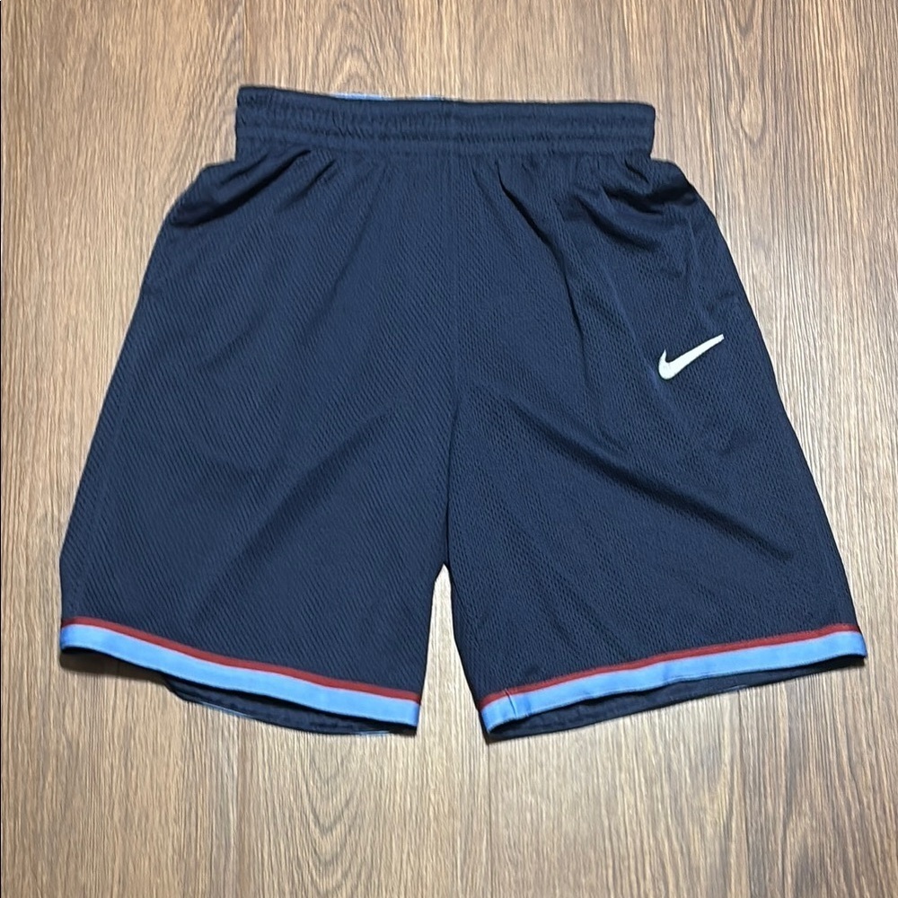 Nike Dri-FIT Mesh Shorts Navy Red Trim Athletic Gym Large Mens